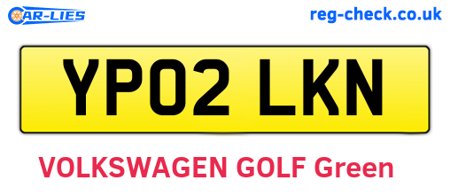 YP02LKN are the vehicle registration plates.