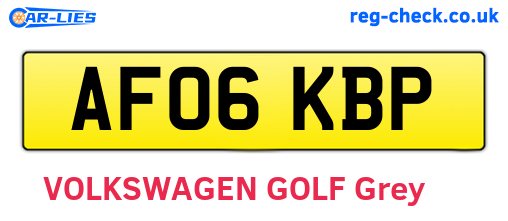 AF06KBP are the vehicle registration plates.