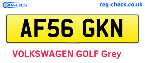 AF56GKN are the vehicle registration plates.