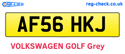AF56HKJ are the vehicle registration plates.