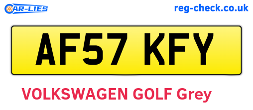 AF57KFY are the vehicle registration plates.