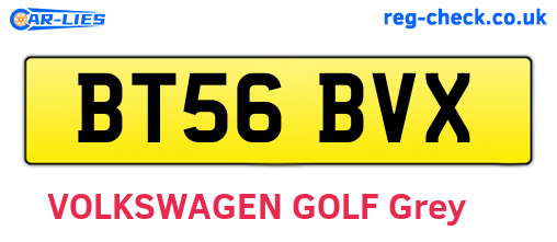 BT56BVX are the vehicle registration plates.