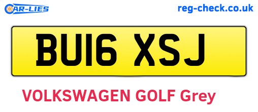 BU16XSJ are the vehicle registration plates.