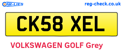 CK58XEL are the vehicle registration plates.