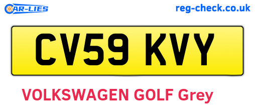 CV59KVY are the vehicle registration plates.