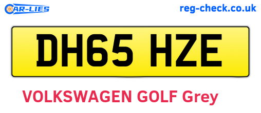 DH65HZE are the vehicle registration plates.