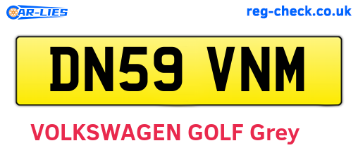 DN59VNM are the vehicle registration plates.