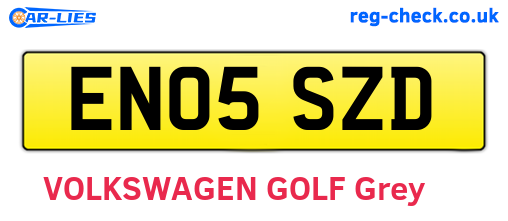 EN05SZD are the vehicle registration plates.