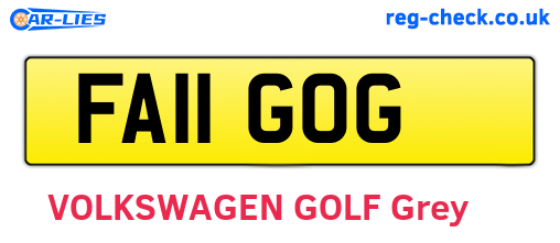 FA11GOG are the vehicle registration plates.
