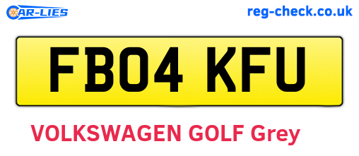 FB04KFU are the vehicle registration plates.