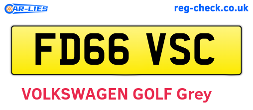 FD66VSC are the vehicle registration plates.