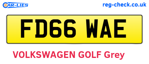 FD66WAE are the vehicle registration plates.