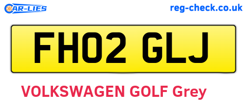 FH02GLJ are the vehicle registration plates.