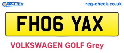 FH06YAX are the vehicle registration plates.