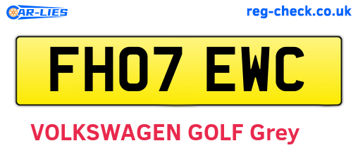 FH07EWC are the vehicle registration plates.