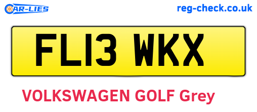 FL13WKX are the vehicle registration plates.