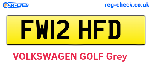 FW12HFD are the vehicle registration plates.