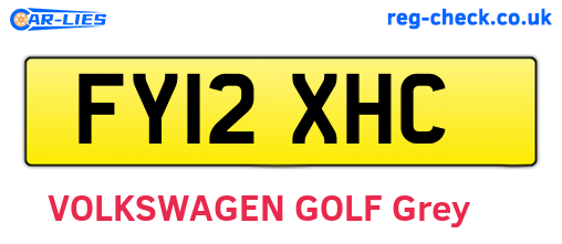 FY12XHC are the vehicle registration plates.