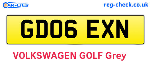 GD06EXN are the vehicle registration plates.