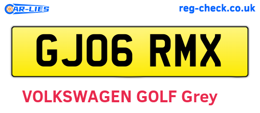 GJ06RMX are the vehicle registration plates.