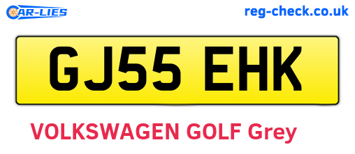 GJ55EHK are the vehicle registration plates.