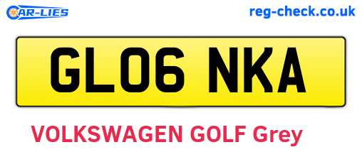 GL06NKA are the vehicle registration plates.