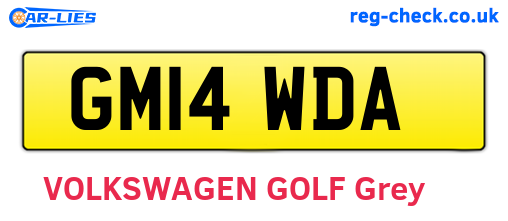 GM14WDA are the vehicle registration plates.