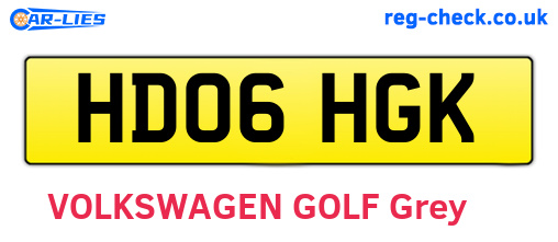 HD06HGK are the vehicle registration plates.
