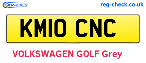 KM10CNC are the vehicle registration plates.
