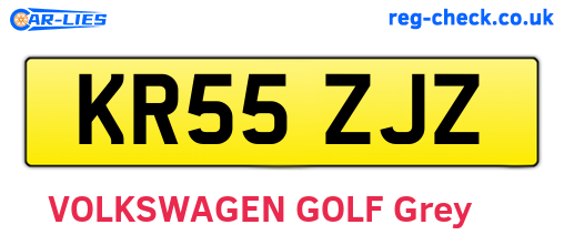 KR55ZJZ are the vehicle registration plates.