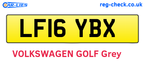 LF16YBX are the vehicle registration plates.