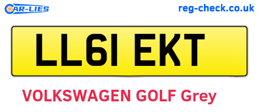 LL61EKT are the vehicle registration plates.