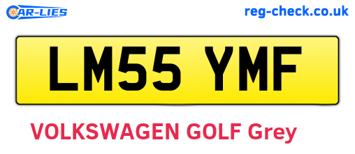 LM55YMF are the vehicle registration plates.