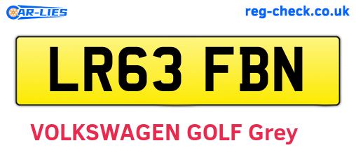 LR63FBN are the vehicle registration plates.