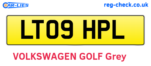 LT09HPL are the vehicle registration plates.