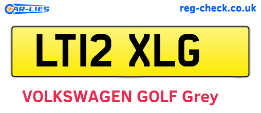 LT12XLG are the vehicle registration plates.