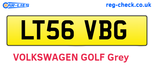 LT56VBG are the vehicle registration plates.
