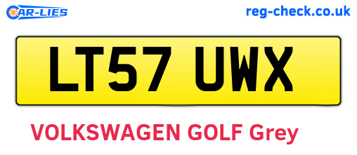 LT57UWX are the vehicle registration plates.