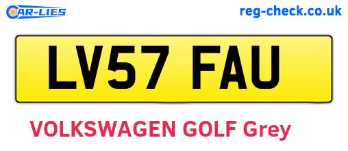 LV57FAU are the vehicle registration plates.