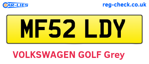 MF52LDY are the vehicle registration plates.