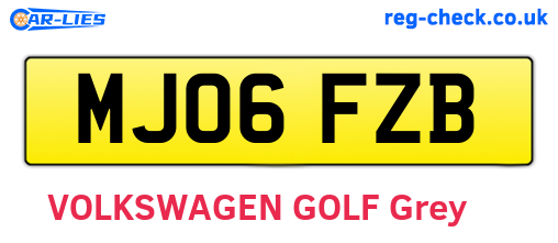 MJ06FZB are the vehicle registration plates.