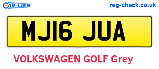 MJ16JUA are the vehicle registration plates.