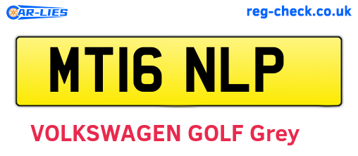 MT16NLP are the vehicle registration plates.