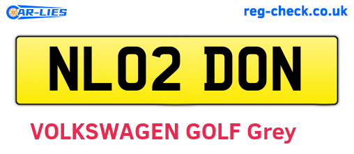 NL02DON are the vehicle registration plates.