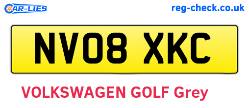 NV08XKC are the vehicle registration plates.