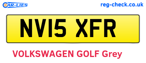 NV15XFR are the vehicle registration plates.