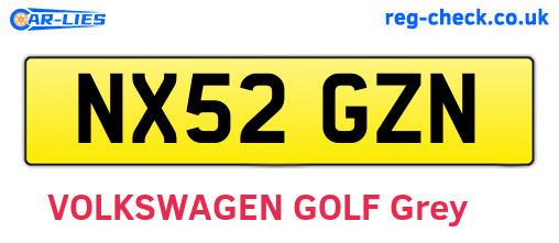 NX52GZN are the vehicle registration plates.