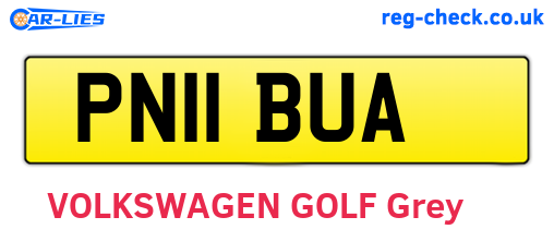PN11BUA are the vehicle registration plates.