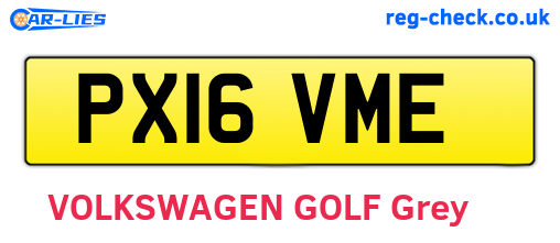 PX16VME are the vehicle registration plates.