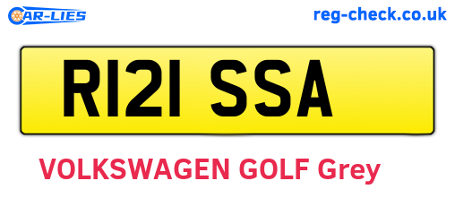 R121SSA are the vehicle registration plates.